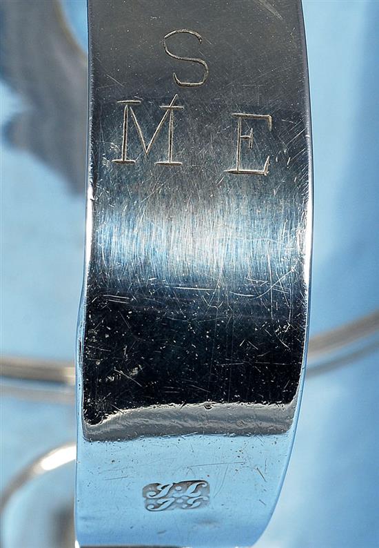 A George II provincial silver mug, height 143mm, weight 13.3oz/416grms.